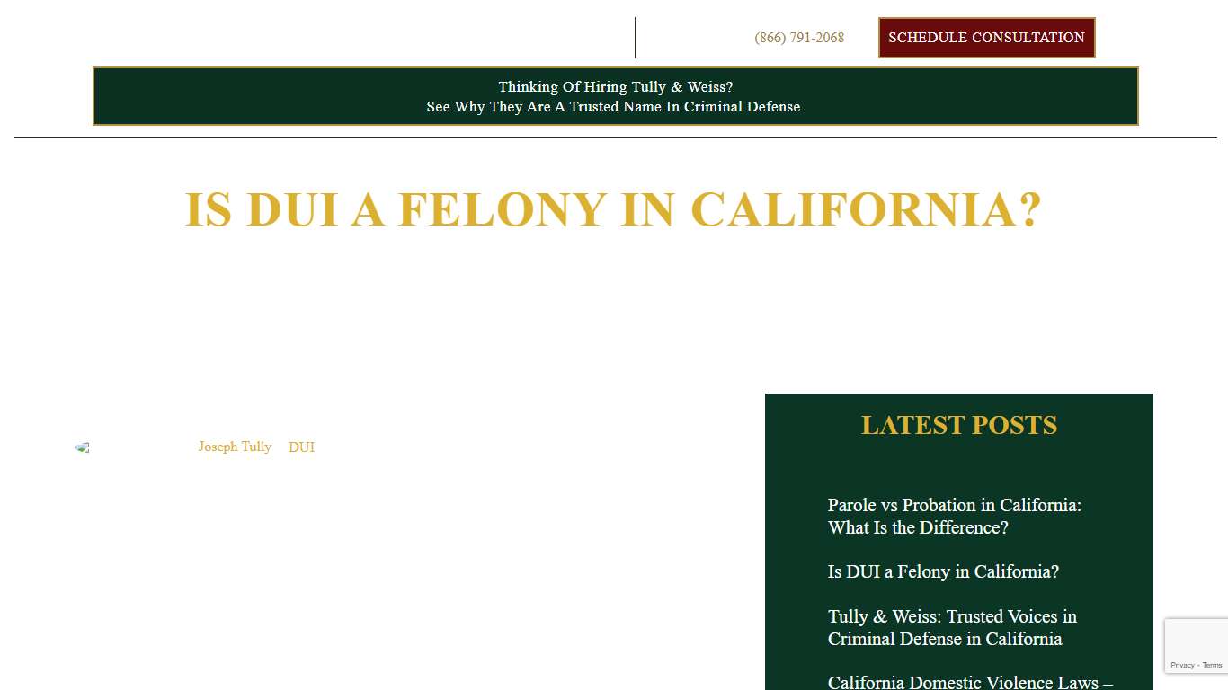 Is DUI a Felony in California? 2026