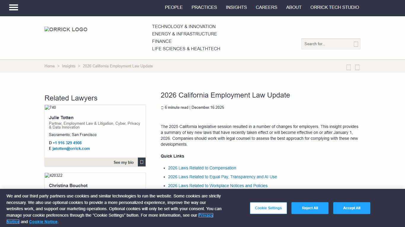 2026 California Employment Law Update